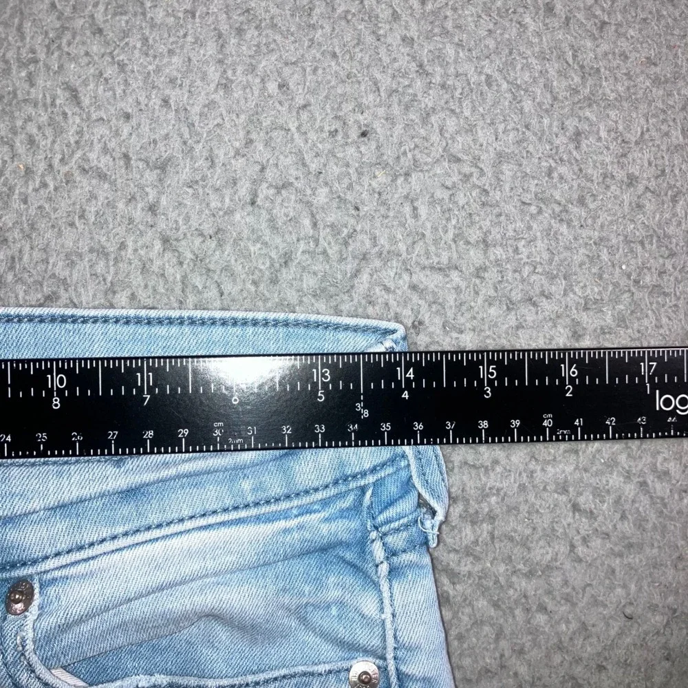 Hollister Slim Straight Jeans Mens 28x30‎ Blue Distressed Grunge Punk Fit 28x27